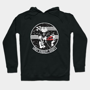 Grumman F-14 Tomcat - Any Knight, Baby! - Grunge Style Hoodie